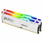 Kingston - Kingston Technology FURY Beast 32GB 6000MT/s DDR5 CL30 DIMM (Kit of 2) White RGB EXPO
