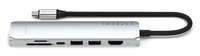 Satechi - USB-C 7-in-1 Slim Multi Port Adapter Ethernet Silver (ST-P7SS)