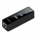 Fantec - UMP-3UE1000 - Netzwerkadapter - USB3.0 - Gigabit Ethernet x 1 + USB3.0 x 3 - Schwarz (1959)
