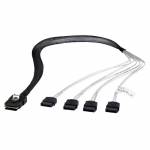 Fantec - SRC- MINI SRC-mini SAS - 4x SATA Kabel, 6 Gbits, 0.7 m (2166)