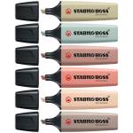 Stabilo - STABILO BOSS NatureColors marker 6 pc(s) Chisel tip Black, Bronze, Brown, Green, Grey, Light Green