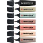 Stabilo - STABILO BOSS NatureColors marker 6 pc(s) Chisel tip Black, Bronze, Green, Grey, Light Green