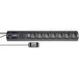 Brennenstuhl - Primera-Tec Steckdosenleiste Comfort Switch Plus 7-fach (schwarz, 2 Meter, 19.500A �berspannungsschutz, externer Schalter)