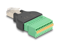 Delock - DELOCK RJ50 Stecker zu Terminalblock Adaptermit Drucktaster